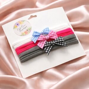 New Handmade 3pk headbands baby toddler gingham